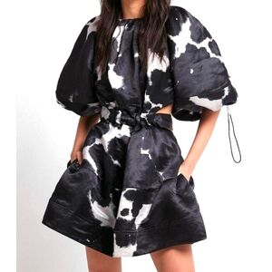 NWT Aje Puff Sleeve Cutout Mini Dress, sz 8